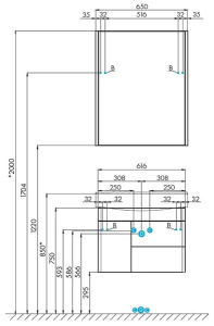 Шкаф-зеркало Акватон Беверли 65 1A237002BV010