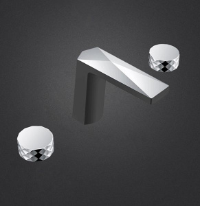 Смеситель для умывальника Boheme Venturo 150-BCR-DIAMOND черный / хром