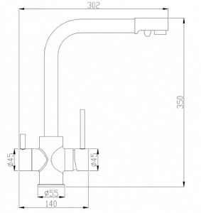 Смеситель для кухонной мойки Zorg Steel Hammer SH 552 под фильтр, сатин