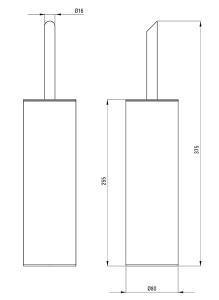 Ершик для унитаза Deante Silia Bronze BR ADI C712, брашированная бронза