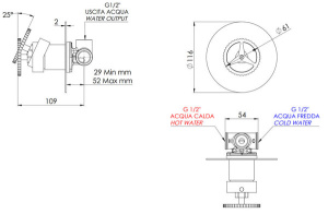 Смеситель скрытого монтажа Remer Chrono CH30L