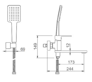 Смеситель для ванны Gappo G3283-8