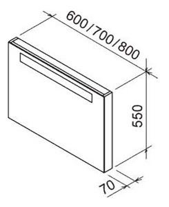 Зеркало Ravak Classic капучино, 70х55