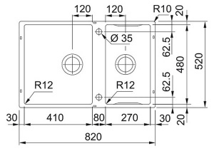 Кухонная мойка Franke Box Center BWX 120-41-27