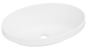 Умывальник Belux Джаз 540 / 610 эллипс белый матовый Solid Surface, 54х38