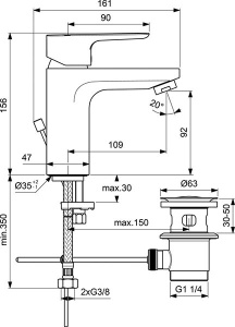 Набор смесителей Ideal Standard Ceraplan III BD005AA