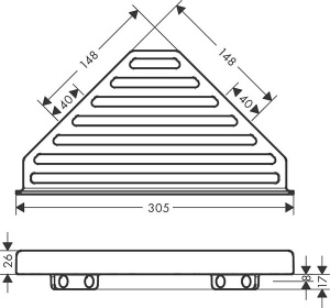 Полка Hansgrohe AddStoris 41741670 / 41741000, хром