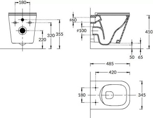 Подвесной унитаз Kerama Marazzi Cubo CU.wc.02