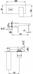 Смеситель встраиваемый Omnires Fresh FR7115CR (1 функция)