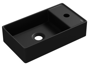 Умывальник Wellsee WC Area 321805000 / 321808000, 41х23 L, черный матовый
