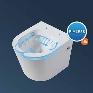 Подвесной унитаз CeramaLux B2330-2MDH безободковый (с крышкой SoftClose)