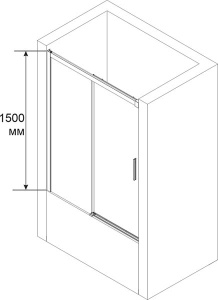 Душевая шторка на ванну RGW Screens SC-45-B, 170х150, прозрачный