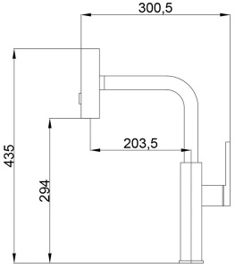 Смеситель для кухонной мойки Haiba HB73824-7 с выдвижным изливом
