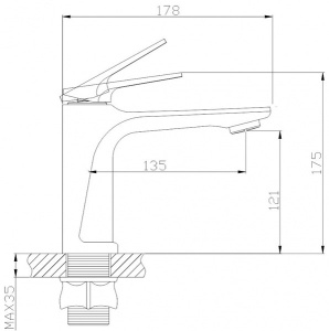 Смеситель для умывальника Hansen H10020-S