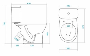 Напольный унитаз Santek Бореаль 1WH302146 (с крышкой Soft Close), белый