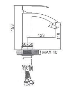 Смеситель для умывальника Ledeme L71017