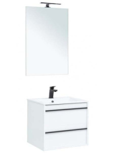 Комплект мебели Aquanet Lino 60 / 70 / 80 / 90, 60, белый матовый