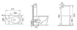 Напольный унитаз Aquaceramika Pura AC001, белый