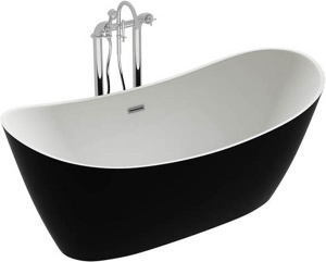 Акриловая ванна Calani Lotus White Black, 170х80