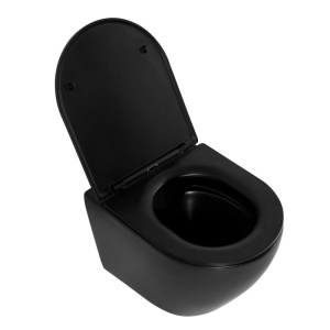 Подвесной унитаз BelBagno Colorato BB062CHR-MB безободковый, черный матовый