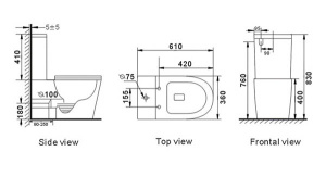 Напольный унитаз Roxen Wailet 600175-01 Rimless Soft Close, белый