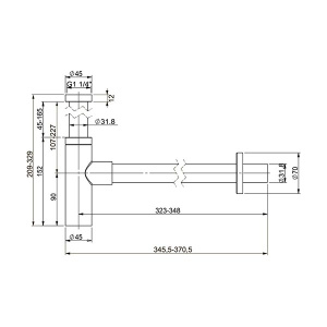 Сифон для умывальника Wellsee Drainage System 182119000