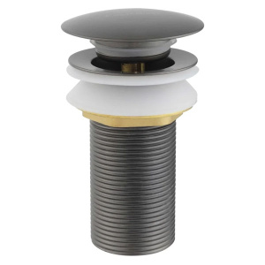 Сифон для умывальника McAlpine с донным клапаном Roxen PD02GM (gunmetal) без перелива и гофрой