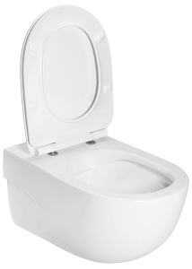 Подвесной унитаз Roca Meridian-N Rimless безободковый с сиденьем Slim Soft Close