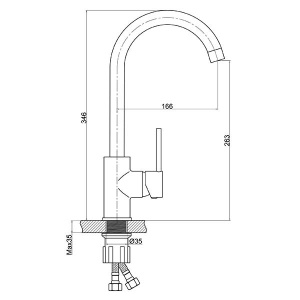 Смеситель для кухонной мойки Ferro Freya BFR41B / BFR41S, песок