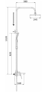 Душевая стойка Shevanik S8336T