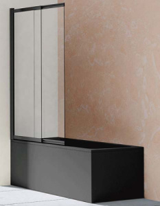 Душевая шторка на ванну Vincea VSB-1E100CLB, 100х145, прозрачный