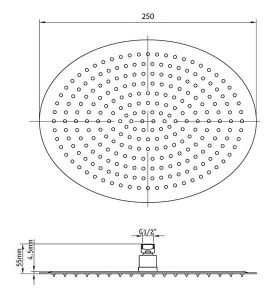 Верхний душ RGW Shower Panels SP-83, 25х15, хром