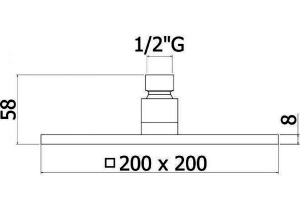 Верхний душ Paffoni Syncro ZSOF075CR