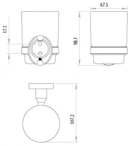 Стакан Lemark LM3236C