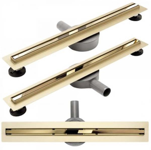Душевой трап Rea Neo Slim Pro L Gold Mirror 50 / 60 / 70 / 80 / 90 / 100, 50 см
