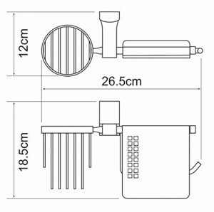 Держатель для туалетной бумаги Wasserkraft Leine K-5059 / K-5059WHITE с держателем для освежителя воздуха, хром