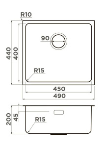 Кухонная мойка Omoikiri Tadzava 49-U/I-IN Ultra 15