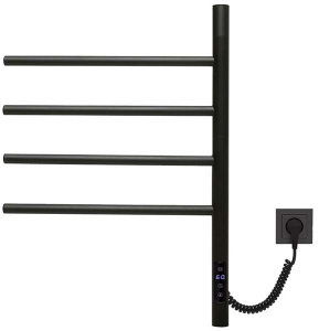 Полотенцесушитель Vincea VTD-1S1CBE / VTD-1S1CGE электрический, 43х60 4 перекладины, графит