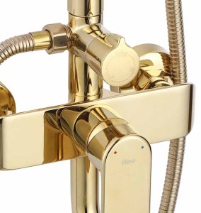 Душевая стойка Rea Bloom Gold REA-P9528 / Gold White REA-P9529, золото