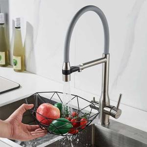 Смеситель для кухонной мойки Shevanik S378L с подключением к фильтру воды