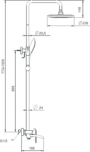 Душевая стойка Gappo G2448-8
