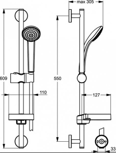 Душевой гарнитур Ideal Standard Idealrain B9501AA