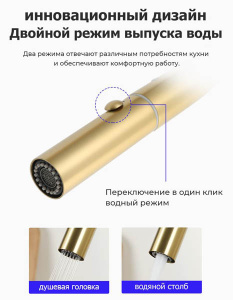 Смеситель для кухонной мойки Gappo G4398-43