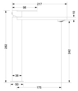Смеситель для умывальника Vincea Vogue VBF-2VS2MB