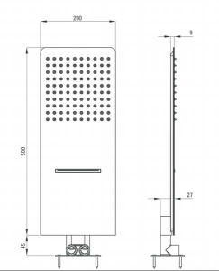 Верхний душ Deante Cascada Multibox Slim NAC 096K