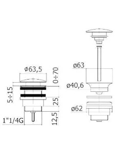 Донный клапан Ganzer GZ5709-D(F-09D)