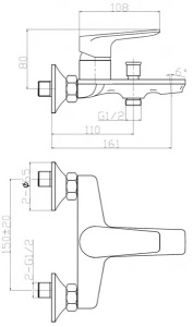 Смеситель для ванны WeltWasser WW MX ODER 403