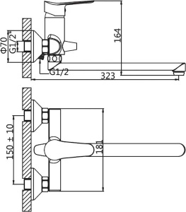 Смеситель для ванны AV Engineering AVLAW7-A589-638