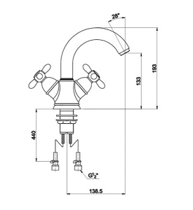 Смеситель для умывальника Timo Ritz 0141FN