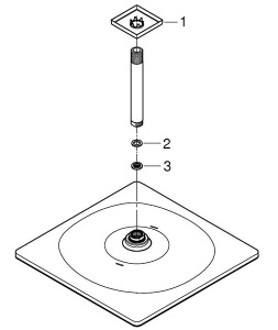 Верхний душ Grohe Rainshower Mono 310 Cube 26566GN0